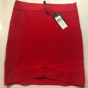 BCBG Maxazaria red bodycon skirt size M NWT
